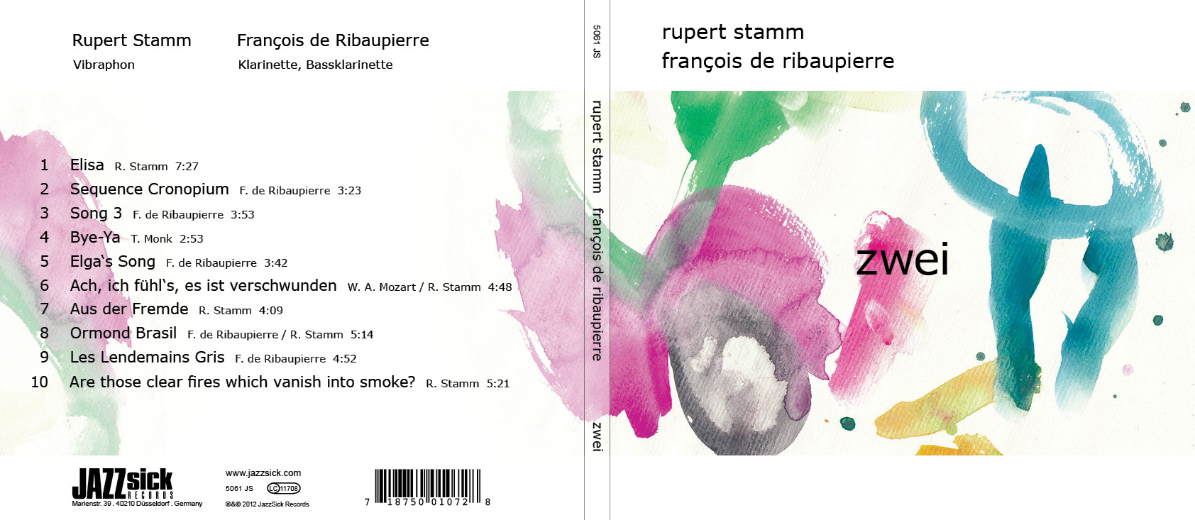 CD Cover, Ruper Stamm und François de Ribaupierre